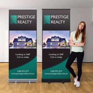 Pull Up Banners (Black Hardware) 850mm x 2000mm (h)